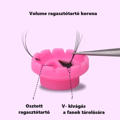 Volume ragasztó korona pink