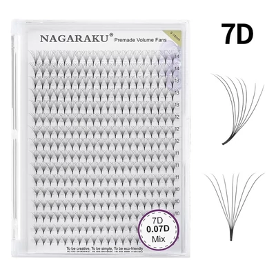 Nagaraku® 7D Premade Volume fans 0,07 D XL mix tálca