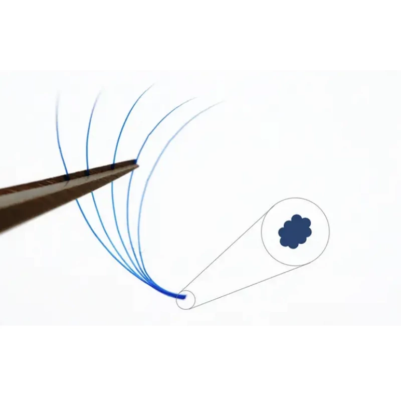 Promade kék 5D előre fanolt műszempilla mix dobozos 0,07 D Pointy base illesztéssel