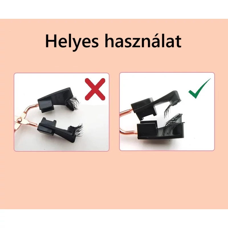 Mágneses műszempilla szett applikátor csipesszel, tükrös tartóban.