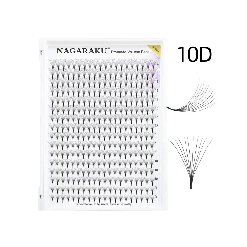 Nagaraku® 10D Premade Volume fans 0,07 D XL mix tálca