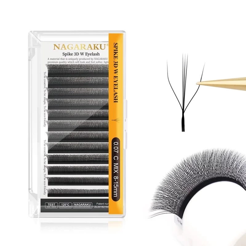 Nagaraku 3D SPIKE Premade tüske műszempilla D 0,07 mix